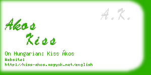 akos kiss business card