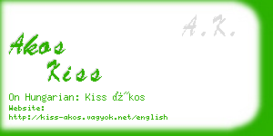 akos kiss business card